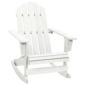 vidaXL Mecedora de jard&iacute;n de madera blanca