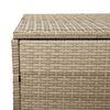 vidaXL Caja de almacenaje jard&iacute;n rat&aacute;n beige 220x50x58 cm