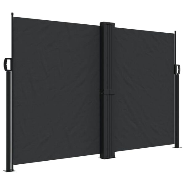 vidaXL Toldo lateral retráctil negro 160x600 cm