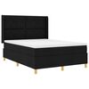 vidaXL Cama tipo Box Spring con colch&oacute;n Negro 140 x 190 cm tela