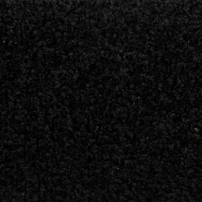 vidaXL Alfombras de peldaños de escalera 15 uds negro 65x21x4 cm