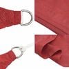 vidaXL Toldo de vela rojo HDPE 160 g/m² 2x2,5 m