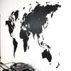 MiMi Innovations Mapa adorno de pared Giant de madera negro 280x170 cm