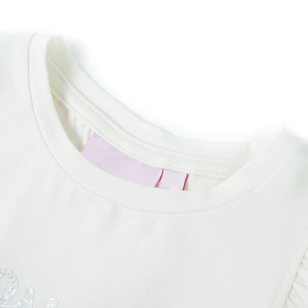 Camiseta infantil con mangas de volantes blanco 104