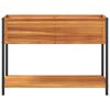 vidaXL Jardinera con estante madera maciza acacia y acero 110x45x80 cm