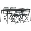 vidaXL Juego de muebles de exterior 5 uds. Gris antracita