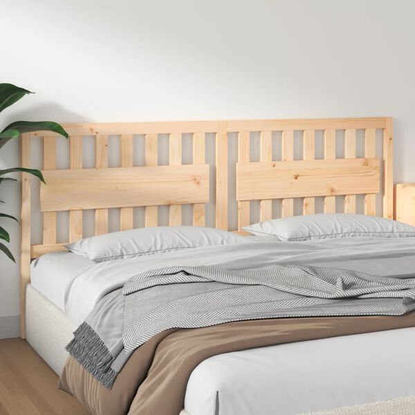 vidaXL Cabecero de cama madera maciza de pino 205,5x4x100 cm