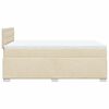 vidaXL Cama box spring con colch&oacute;n tela color crema 120x200 cm
