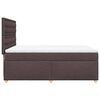 vidaXL Cama box spring con colch&oacute;n tela marr&oacute;n oscuro 160x200 cm
