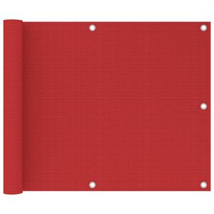 vidaXL Toldo para balc&oacute;n HDPE rojo 75x500 cm
