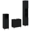 vidaXL Juego de muebles de ba&ntilde;o 3 uds. Roble Negro 30 x 30 x 190 cm