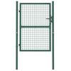 vidaXL Puerta de valla de acero 100 x 125 cm verde