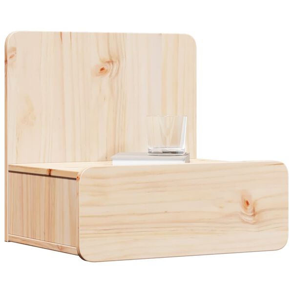 vidaXL Mesita de Noche Marrón 44 x 32,5 x 40 cm Madera maciza de pino