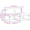 vidaXL 2 Pieza Sof&aacute; intermedio de exterior Madera de Acacia S&oacute;lida