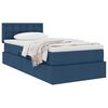 vidaXL Cama con almacenamiento y colch&oacute;n con colch&oacute;n Azul 90 x 190 cm