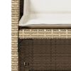 vidaXL Set comedor de jard&iacute;n 5 pzas con cojines rat&aacute;n sint&eacute;tico beige