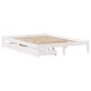 vidaXL Estructura de cama sin colch&oacute;n madera de pino blanca 140x190 cm