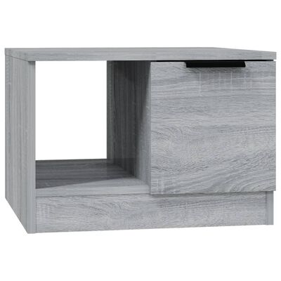vidaXL Mesa de centro madera contrachapada gris Sonoma 50x50x36 cm