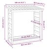 vidaXL Leñero de madera maciza de pino 108x64,5x110 cm