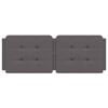 vidaXL Cabecero de cama acolchado Zadar cuero sint&eacute;tico gris 140 cm