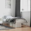 vidaXL Estructura cama sin colch&oacute;n con cabecero metal blanco 75x190 cm