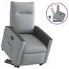 vidaXL Sill&oacute;n reclinable elevable de tela gris claro