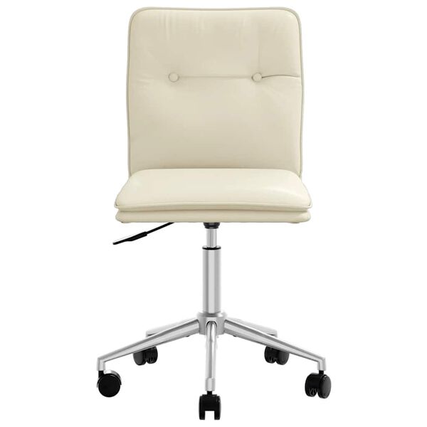 vidaXL Sillas de comedor 6 unidades cuero sint&eacute;tico color crema