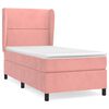 vidaXL Cama box spring con colch&oacute;n terciopelo rosa 80x200 cm
