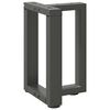 vidaXL Patas para mesa de centro en forma de T (2 unidades), antracita, 28 x 25 x (42-43) cm, acero