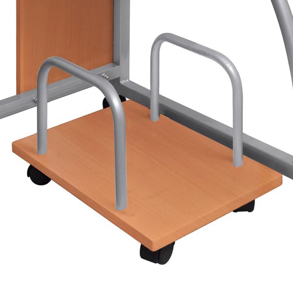 vidaXL Escritorio ordenador madera contrachapada marrón 110x52x88,5 cm