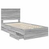 vidaXL Estructura de cama Gris Sonoma 100 x 200 cm Madera Ingenieril