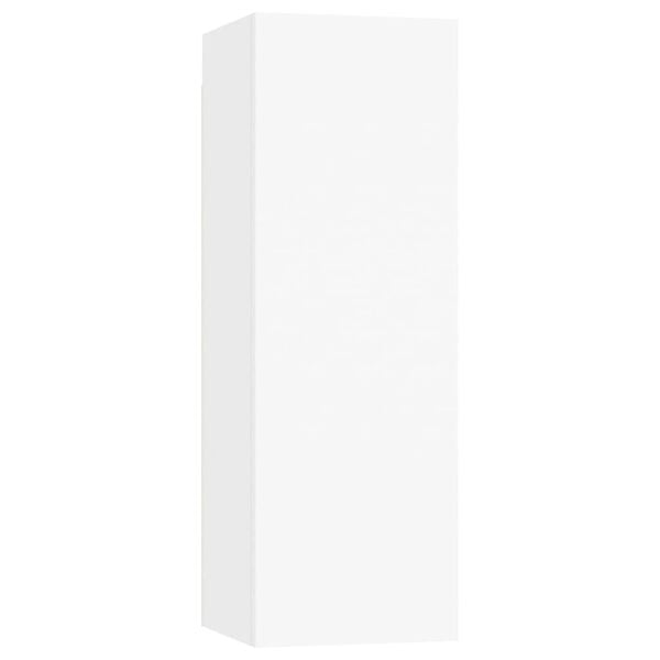 vidaXL Muebles para TV 2 uds madera contrachapada blanco 30,5x30x90 cm