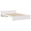 vidaXL Estructura de cama con cabecero sin colch&oacute;n blanco 140x190 cm