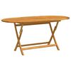 vidaXL Mesa jard&iacute;n plegable 160x85x75 cm madera maciza de eucalipto