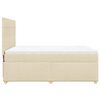 vidaXL Cama box spring con colch&oacute;n tela color crema 160x200 cm