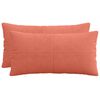 vidaXL Funda de almohada 2 pcs ALMELO Rojo Naranja 40 x 70 cm pana