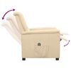 vidaXL Sill&oacute;n reclinable el&eacute;ctrico de tela crema