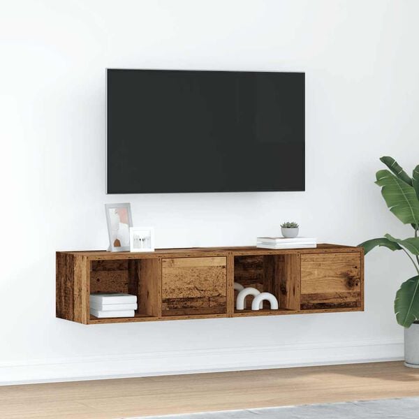 vidaXL Muebles de TV 2 uds 60x31x25,5 cm Madera ingeniería envejecida