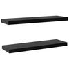 vidaXL Estantes flotantes de pared 2 unidades negro 100x20x3,8 cm