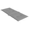 vidaXL Coj&iacute;n silla de jard&iacute;n respaldo alto 2 uds tela gris 120x50x3 cm