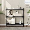 vidaXL Librer&iacute;a de 3 estantes madera de ingenier&iacute;a negro 80x30x86 cm