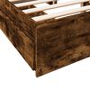 vidaXL Cama con cajones madera de ingenier&iacute;a roble ahumado 140x190 cm