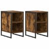 vidaXL Mesa de Noche 2 uds. Roble Ahumado 39.5 x 30 x 50 cm