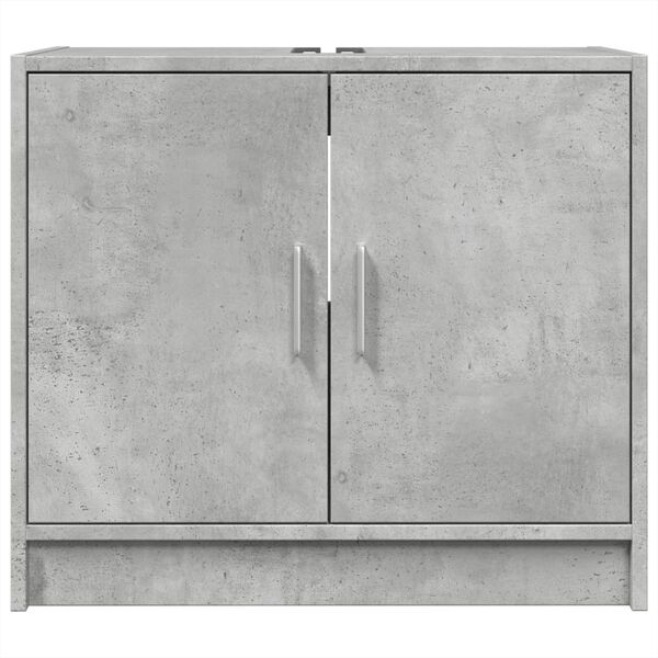 vidaXL Armario de lavabo madera ingenier&iacute;a gris hormig&oacute;n 63x29x55 cm
