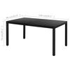 vidaXL Set de comedor de jard&iacute;n de 7 piezas PVC rat&aacute;n negro