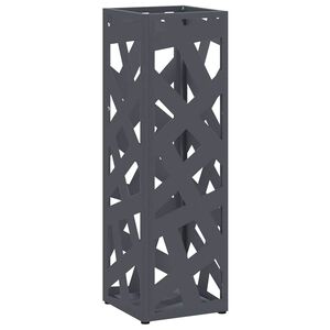 vidaXL Soporte para Paraguas de Lluvia Gris antracita Acero