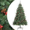 vidaXL &Aacute;rbol de Navidad artificial con pi&ntilde;as y bayas 210 cm