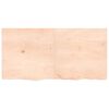 vidaXL Estante de pared madera maciza roble sin tratar 120x60x(2-4) cm