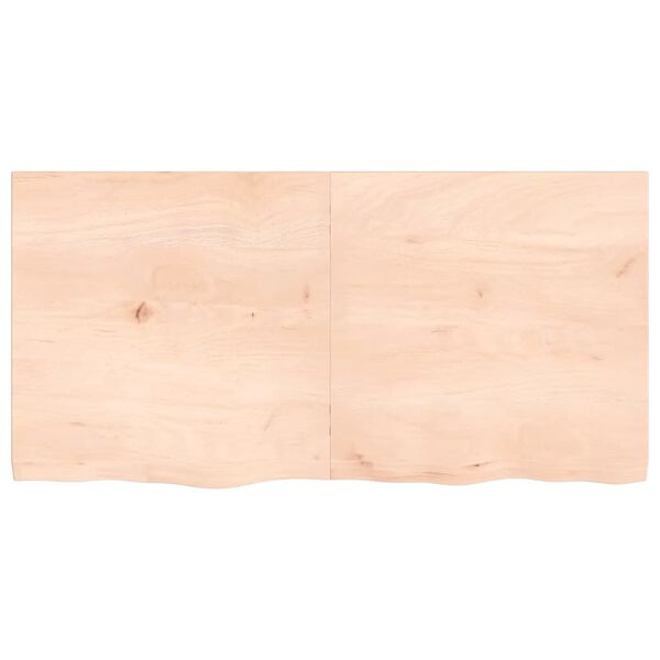 vidaXL Estante de pared madera maciza roble sin tratar 120x60x(2-4) cm