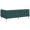 vidaXL Estructura de cama en esquina Verde oscuro 90 x 190 cm tela